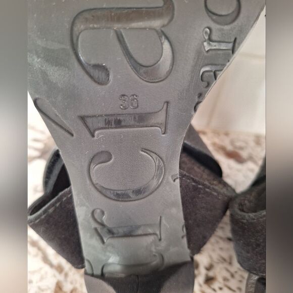 Pedro Garcia Yola Black Suede Heels size 36/6 US - Picture 7 of 8